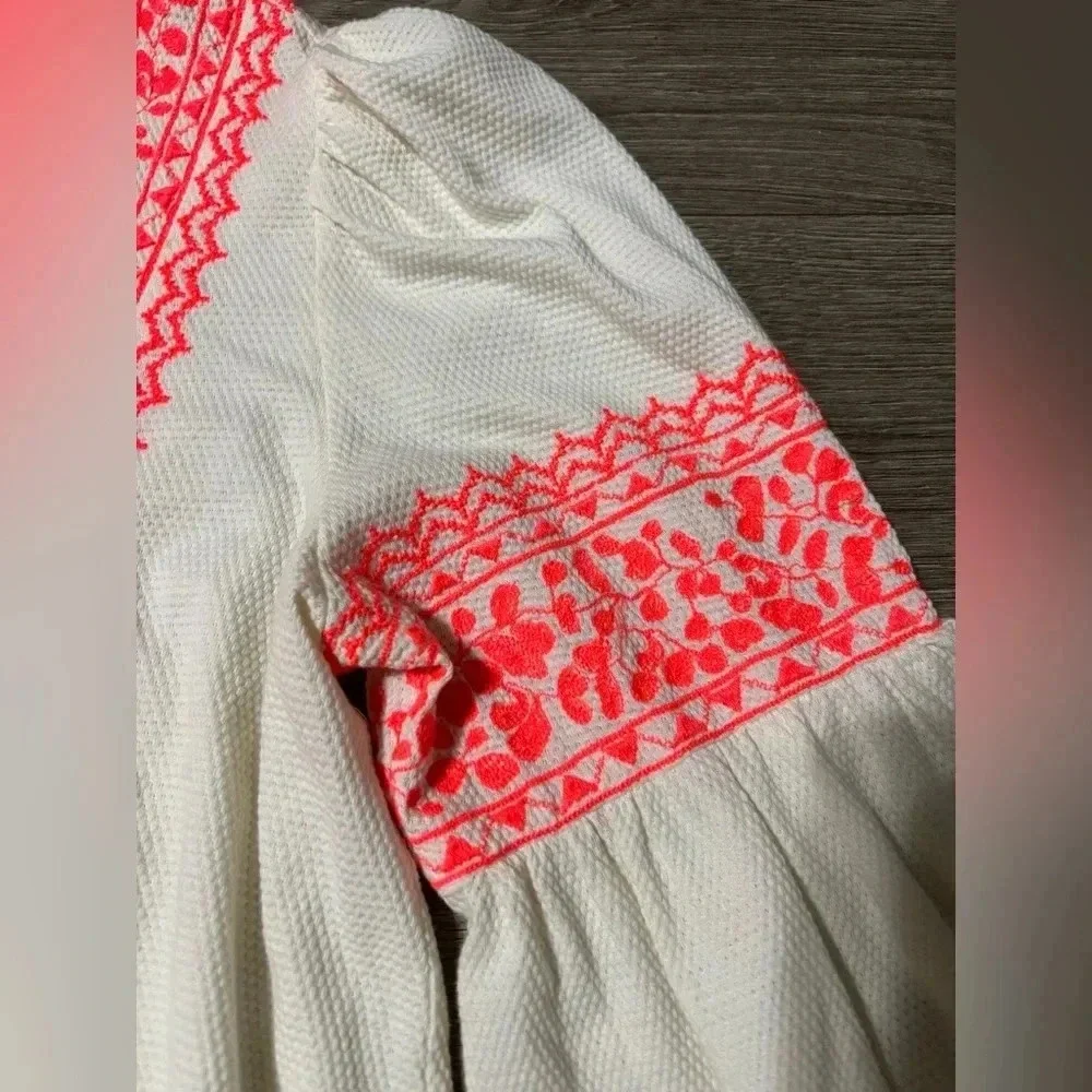 Anthropologie Maeve Louisa Textured Peasant Top Size Medium - Picture 8 of 9